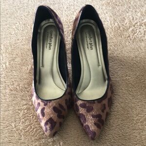 comfort plus by Predictions Women's Leopard Print Heels